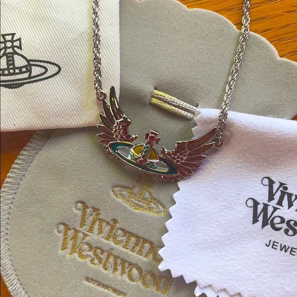 Vivienne Westwood multicolor wings necklace